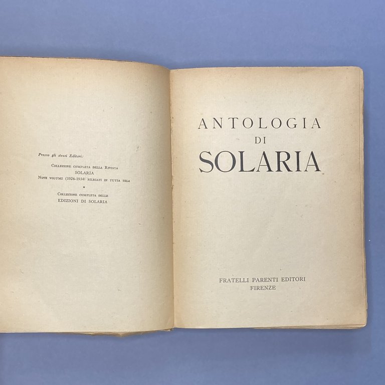 Antologia di Solaria