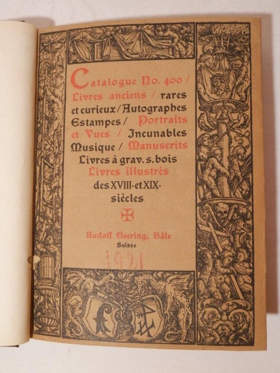 Autographes Livres rares et curieux estampes, portraits et vues incunables. …