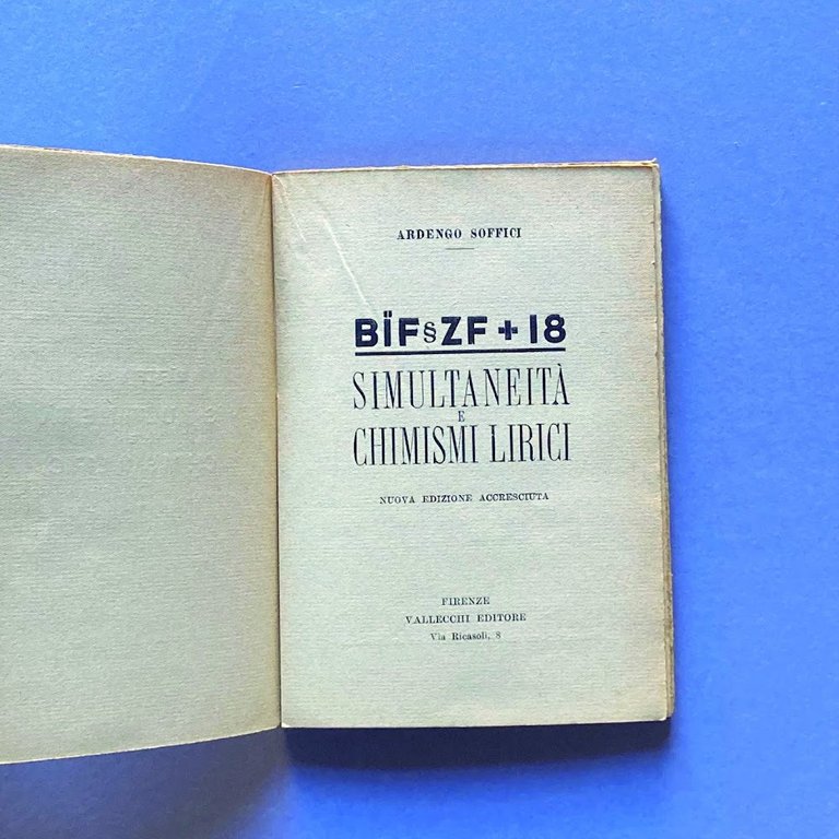 Bif§ZF+18. Simultaneità e chimisi lirici