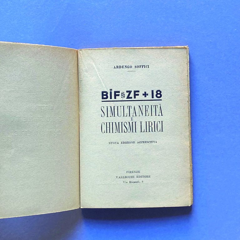 Bif§ZF+18. Simultaneità e chimisi lirici