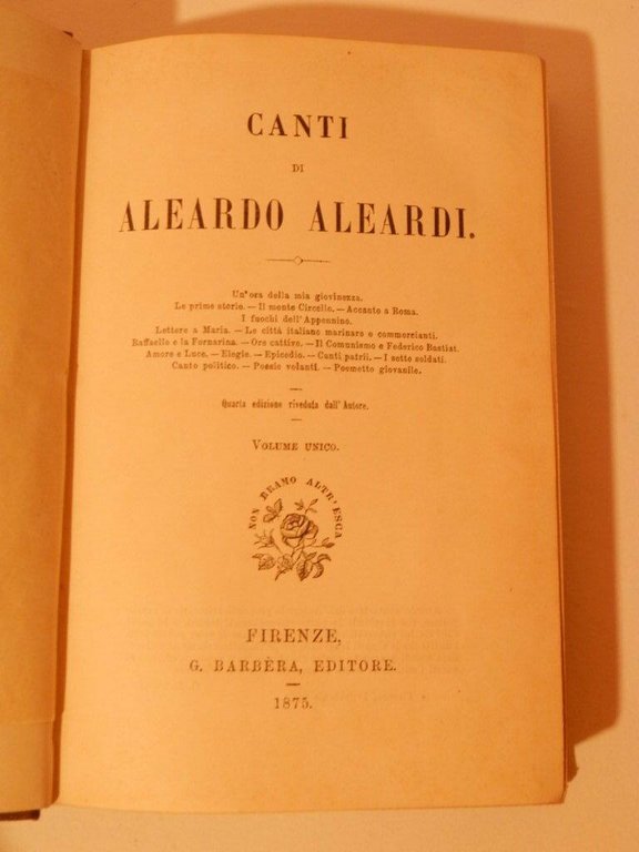 Canti di Aleardo Aleardi