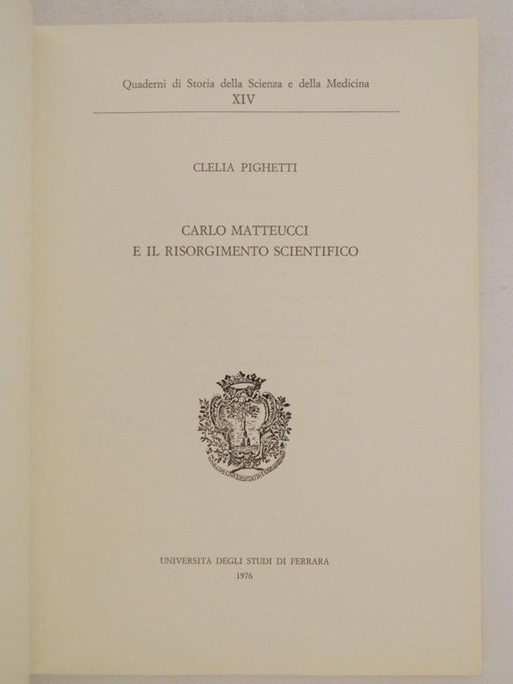 Carlo Matteucci e il Risorgimento scientifico