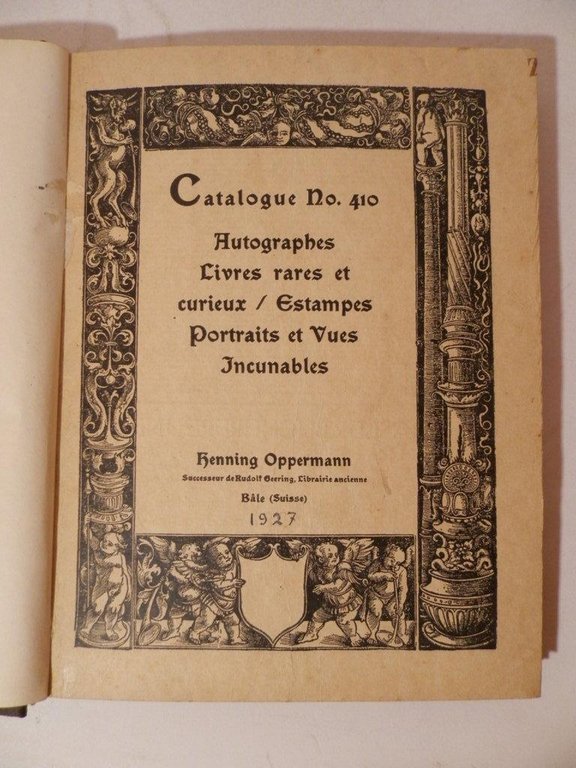 Catalogue n. 140. Autographes, Livres rares et curieux / Estampes …