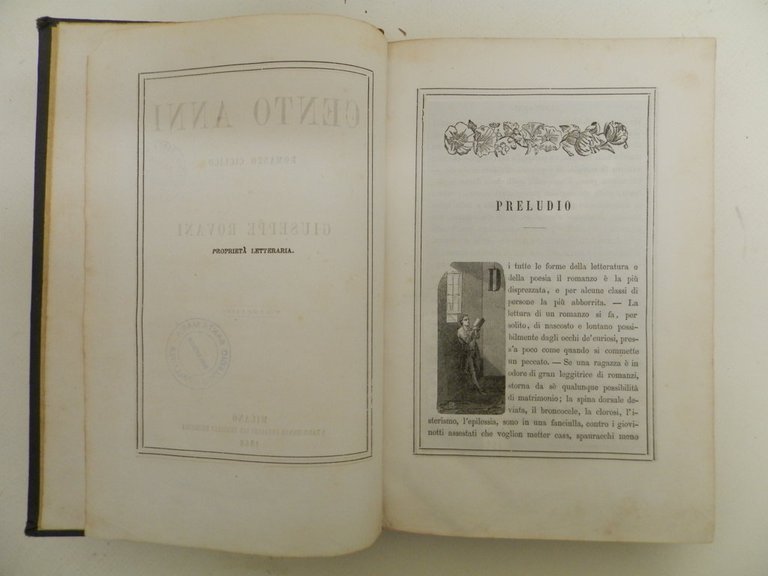Cento anni. Romanzo ciclico di Giuseppe Rovani.