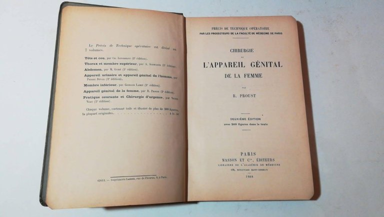 Chirurgie de l'appareil genital de la femme