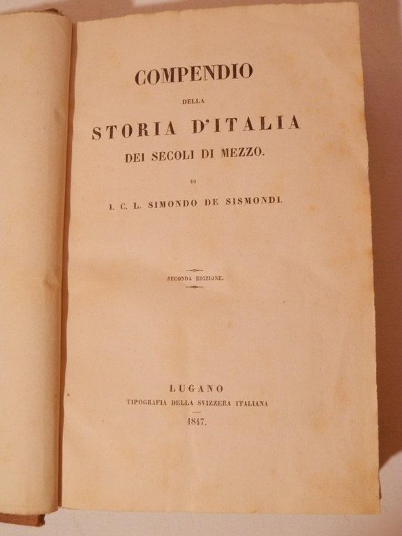 Compendio della storia d'Italia dei secoli di mezzo