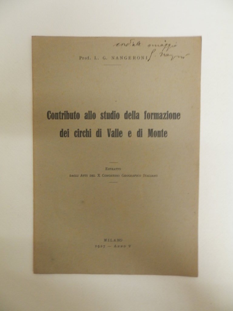 Contributo allo studio della formazione dei circhi di Valle e …