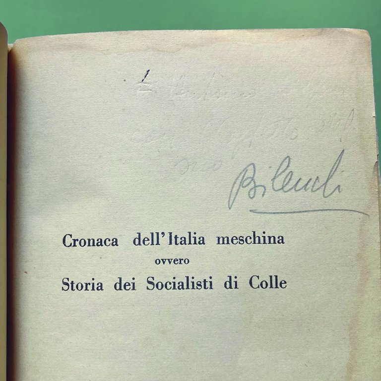 Cronache dell'Italia meschina, ovvero storia dei socialisti di Colle
