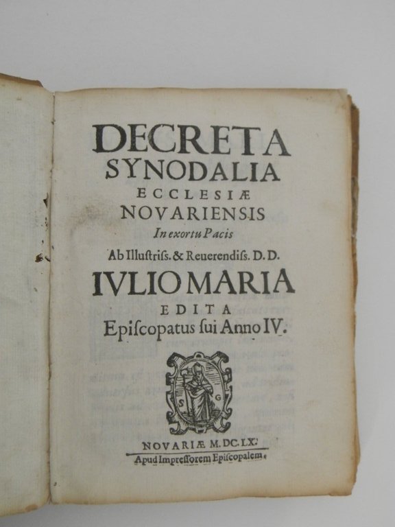 Decreta synodalia ecclesiae Novariensis in exortu pacis. Ad Illustriss. &amp; …