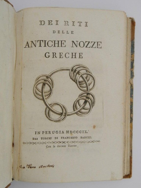 Dei riti delle antiche nozze greche. Legato a: Lettera del …