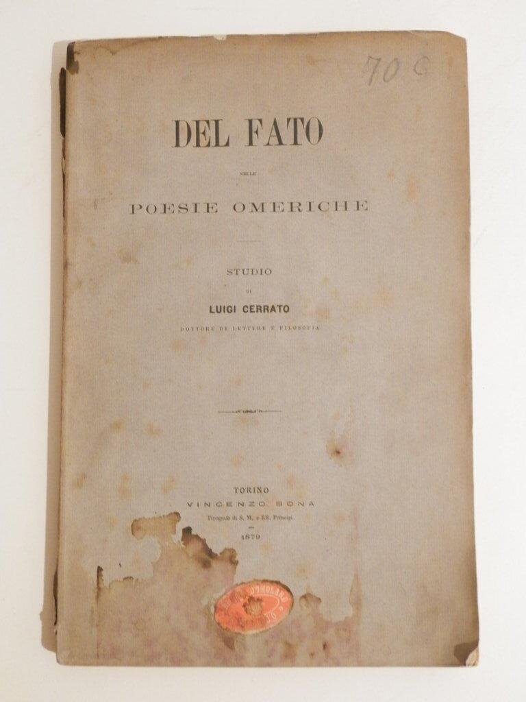 Del fato nelle poesie omeriche