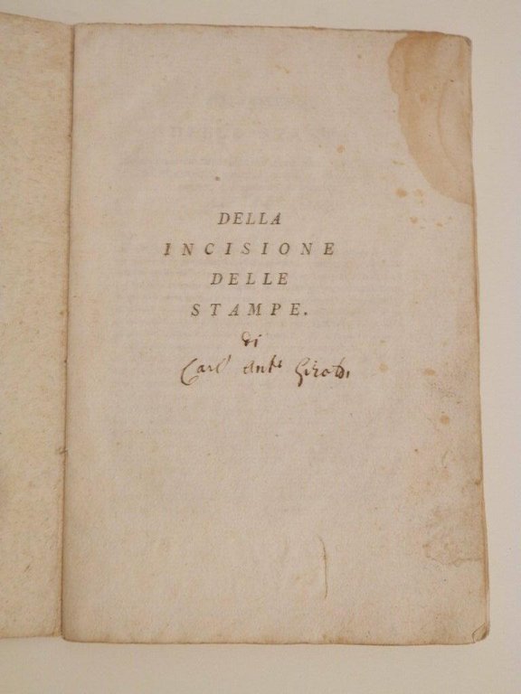 Della incisione delle stampe