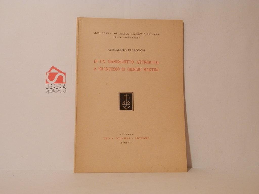 Di un manoscritto attribuito a Francesco di Giorgio Martini