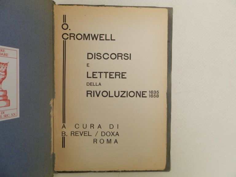 Discorsi e lettere della rivoluzione: 1635-1658