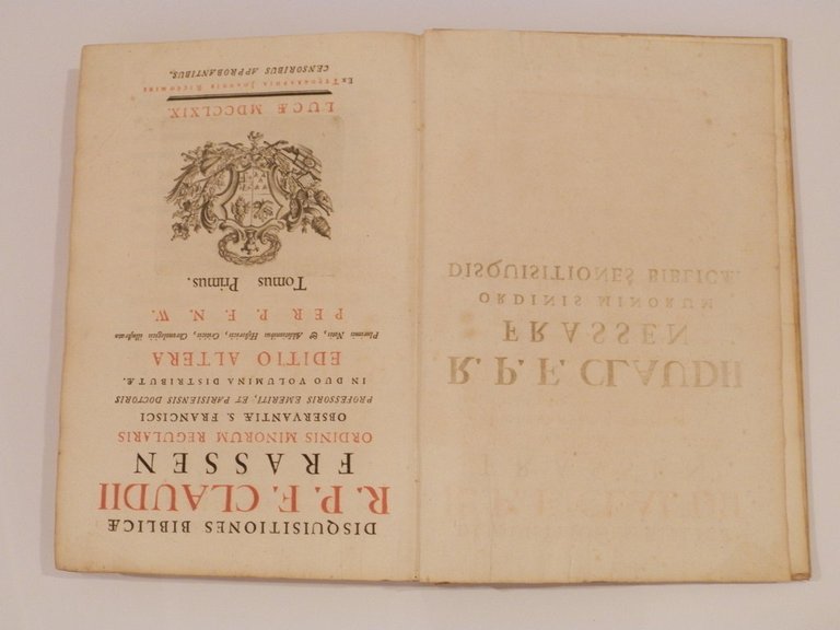 Disquisitiones biblicae R. P. F. Claudii Frassen ... in duo …