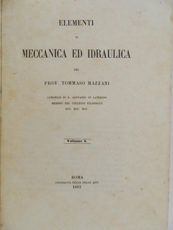 Elementi di meccanica ed idraulica