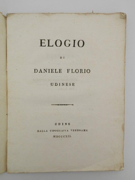 Elogio di Daniele Florio udinese