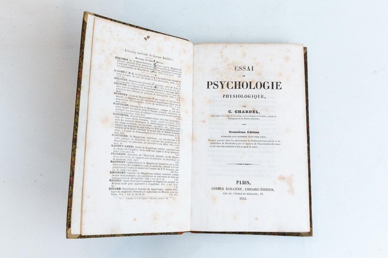 Essai de psychologie physiologique.