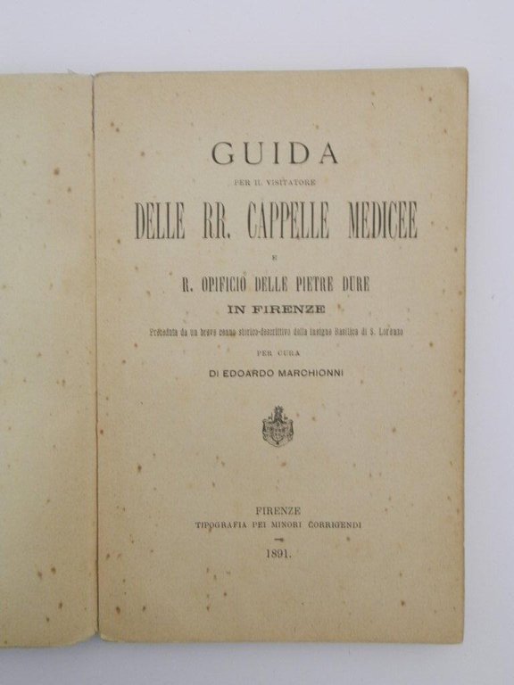 Guida per il visitatore delle RR. Cappelle medicee e R. …