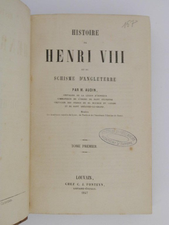 Histoire de Henri VIII et du schisme d'Angleterre