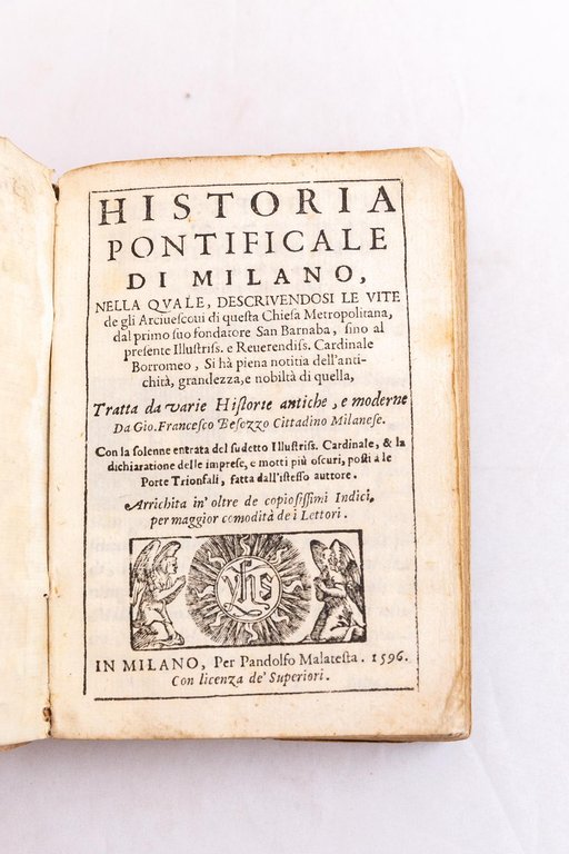 Historia pontificale di Milano, nella quale, descriuendosi le vite de …