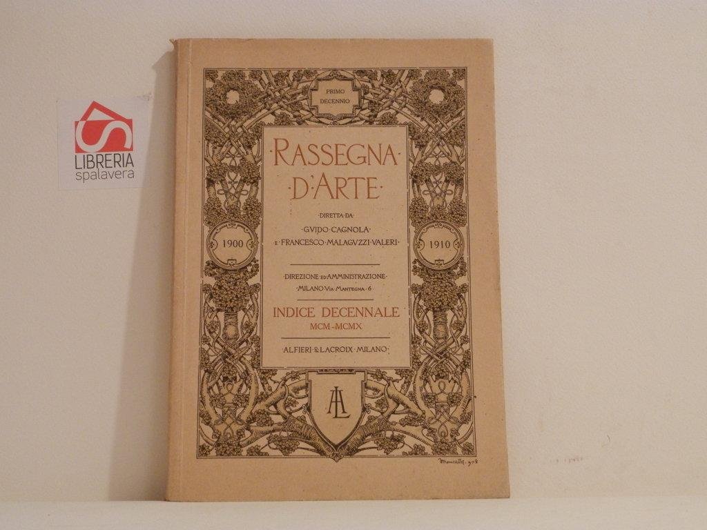 Il primo decennio della Rassegna d'arte : 1901-1910 : indice …