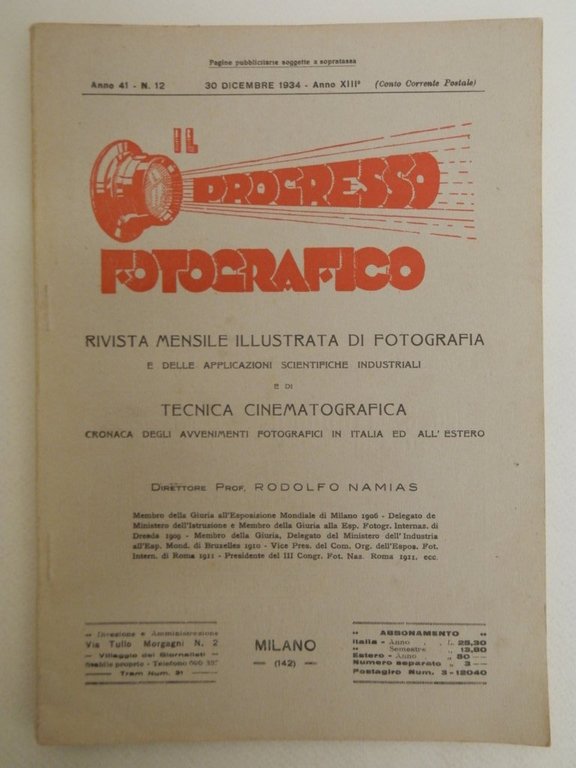 Il progresso fotografico. Rivista mensile illustrata di fotografie e delle …