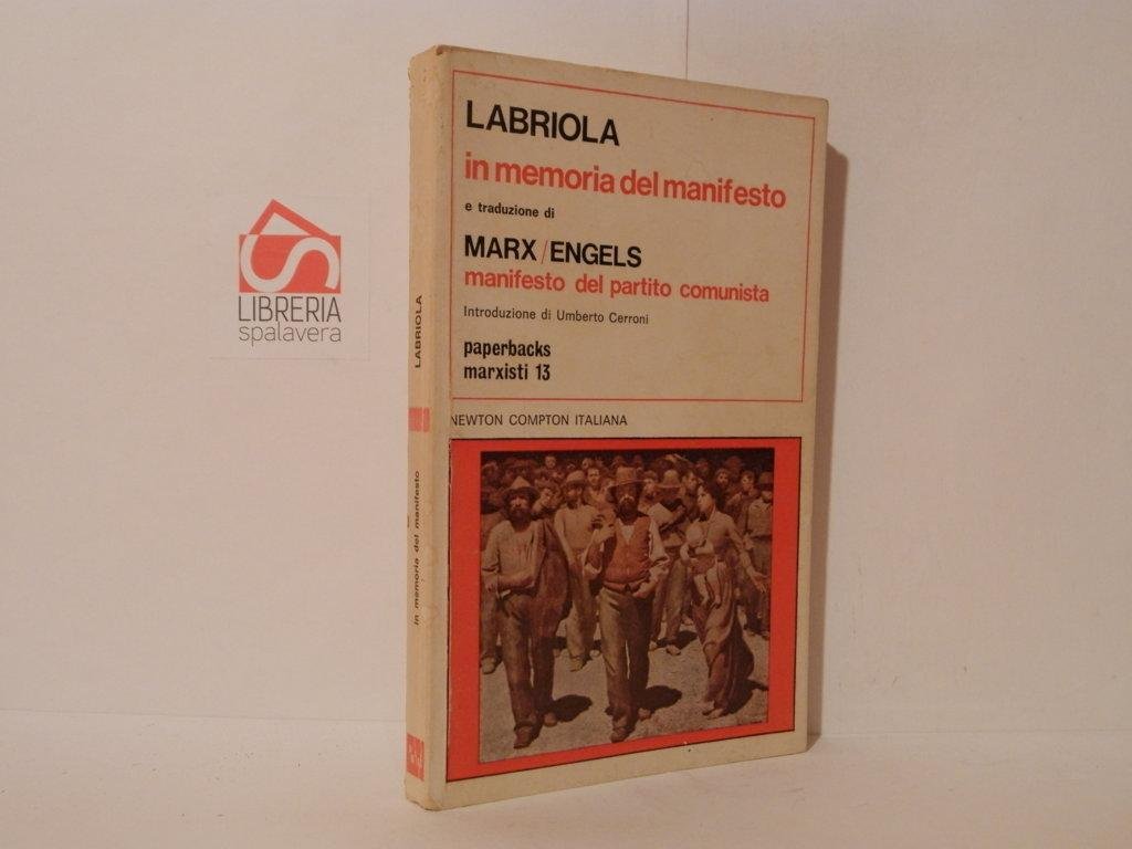 In memoria del manifesto dei comunisti e traduzione di Marx/Engels …