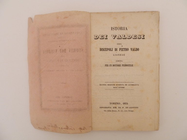 Istoria dei valdesi ossia discepoli di Pietro Valdo Lionese scritta …