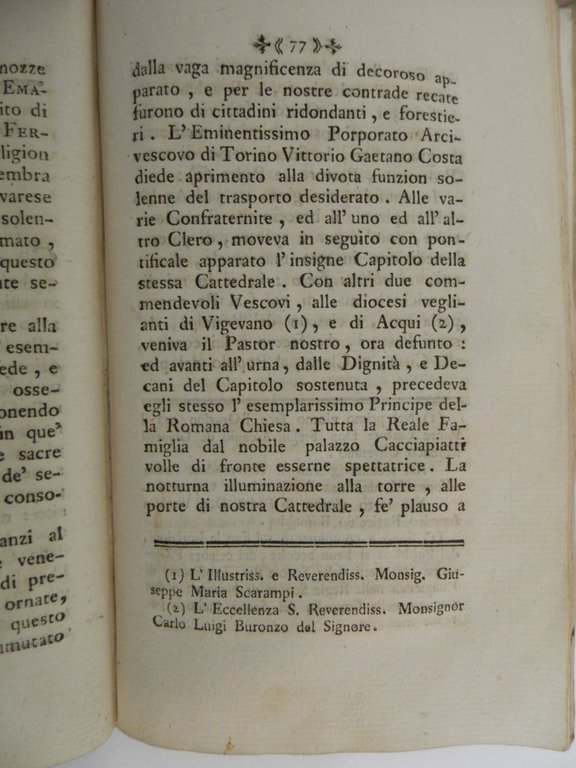 Istruttiva narrazione di alcune memorie della vita, morte e traslazione …