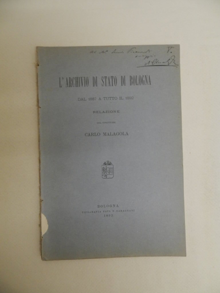 L'archivio di Stato di Bologna dal 1887 a tutto il …