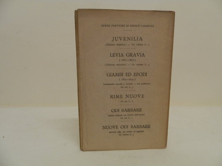 L'opera di Dante. Discorso di Giosuè Carducci