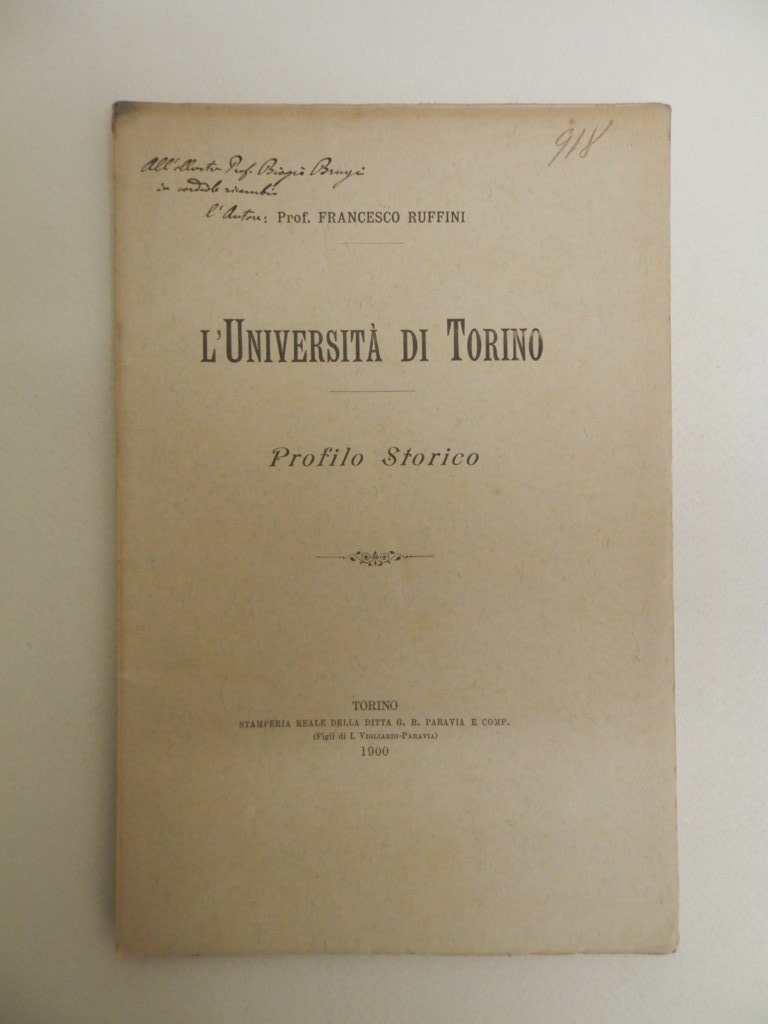 L'università di Torino. Profilo storico