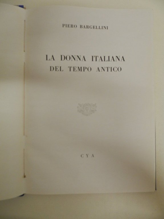 La donna italiana del tempo antico