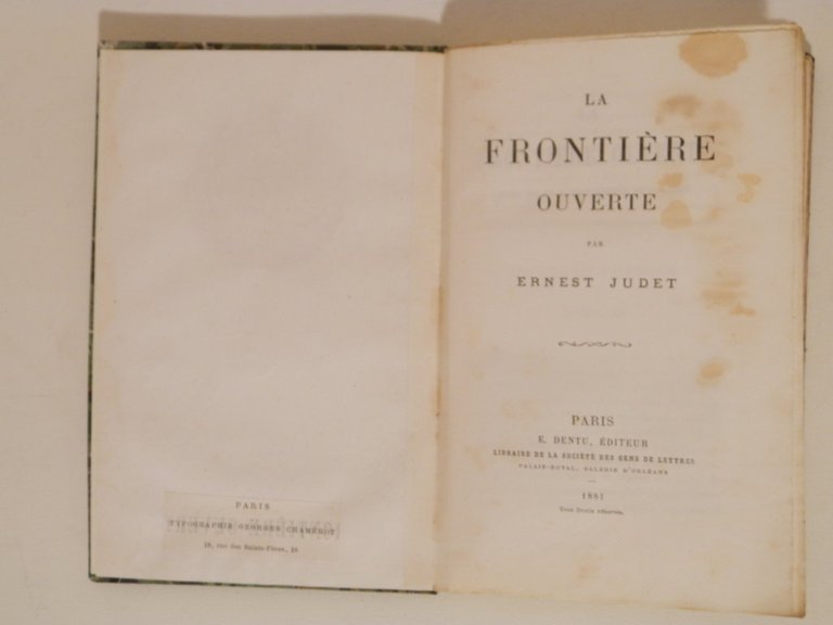 La frontiere ouverte. Etude sur le systeme defensif de la …