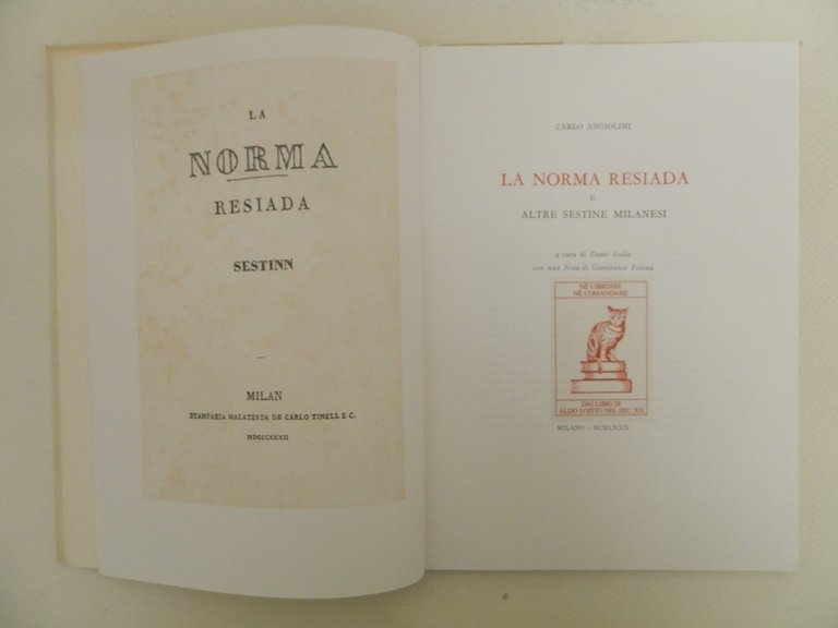 La Norma resiada e altre sestine milanesi