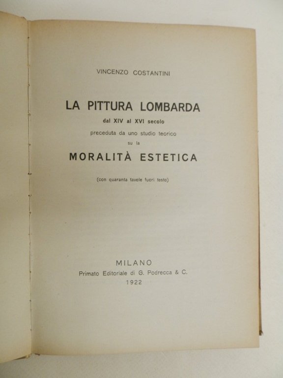 La pittura lombarda dal XIV al XVI secolo preceduta da …