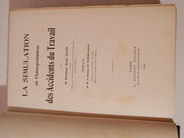 La simulation e l'interpretation des accidents du travail