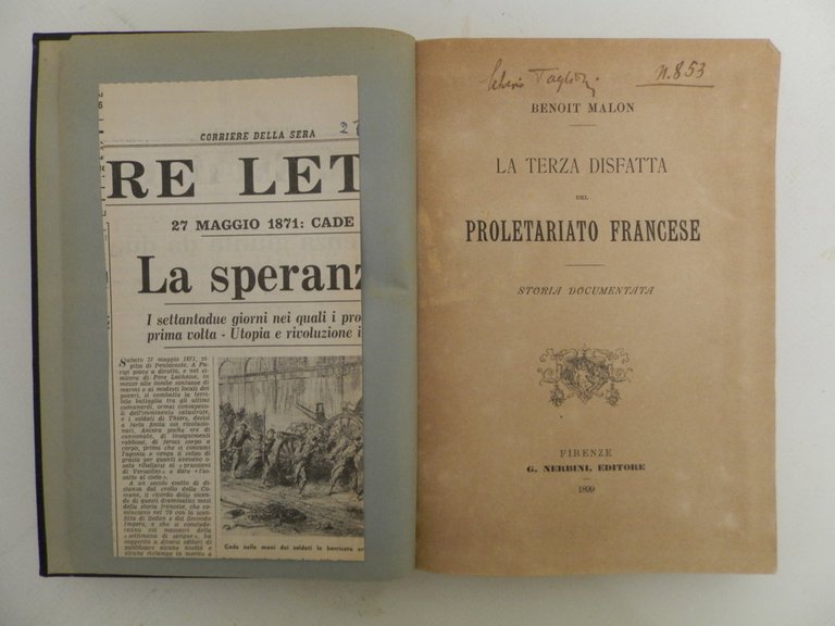 La terza disfatta del proletariato francese. Storia documentata.