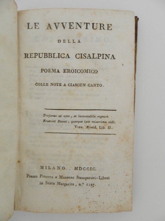 Le avventure della repubblica cisalpina.