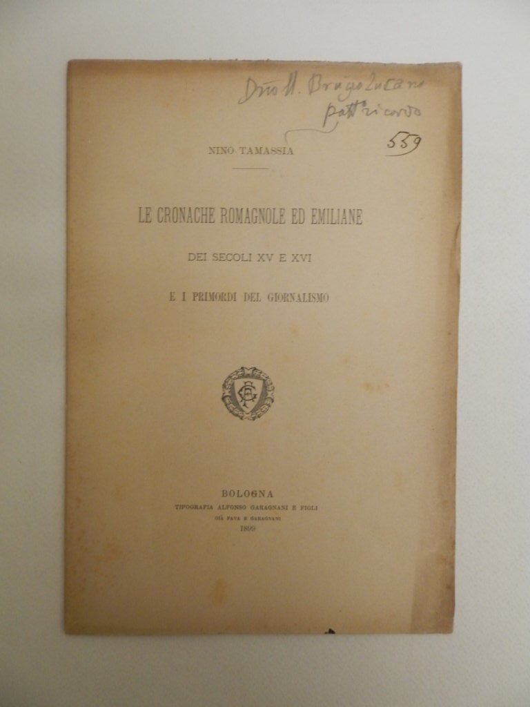 Le cronache romagnole ed emiliane dei secoli XV e XVI …