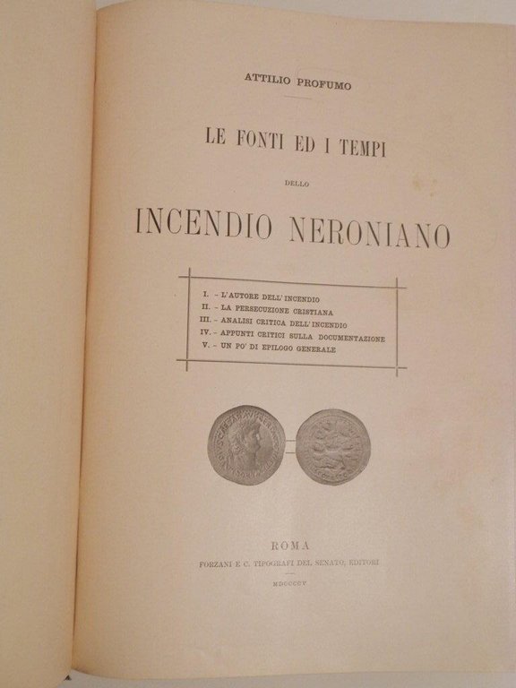 Le fonti ed i tempi dello incendio neroniano