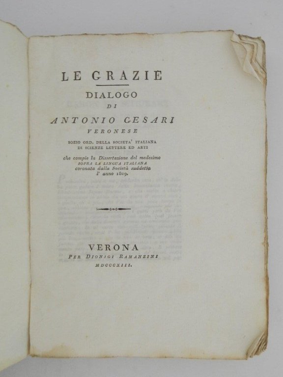 Le Grazie. Dialogo di Antonio Cesari veronese