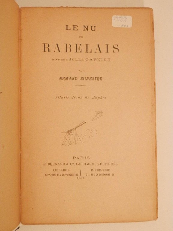 Le nu de Rabelais d'apres Jules Garnier