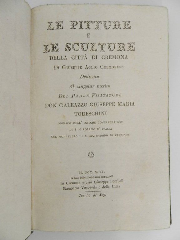 Le pitture e le scultura della città di Cremona di …