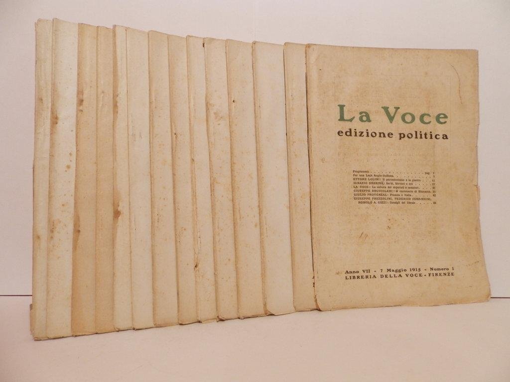 Le voce. Edizione politica. Anno VII, quindicinale, maggio - dicembre …