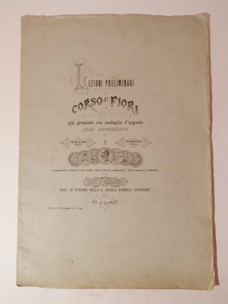 Lezioni preliminari al corso di fiori già premiato con medaglia …