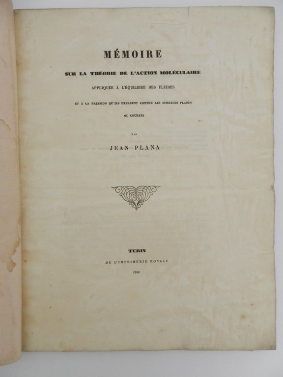 Mémoire sur la théorie de l'action moléculaire appliquée à l'équilibre …