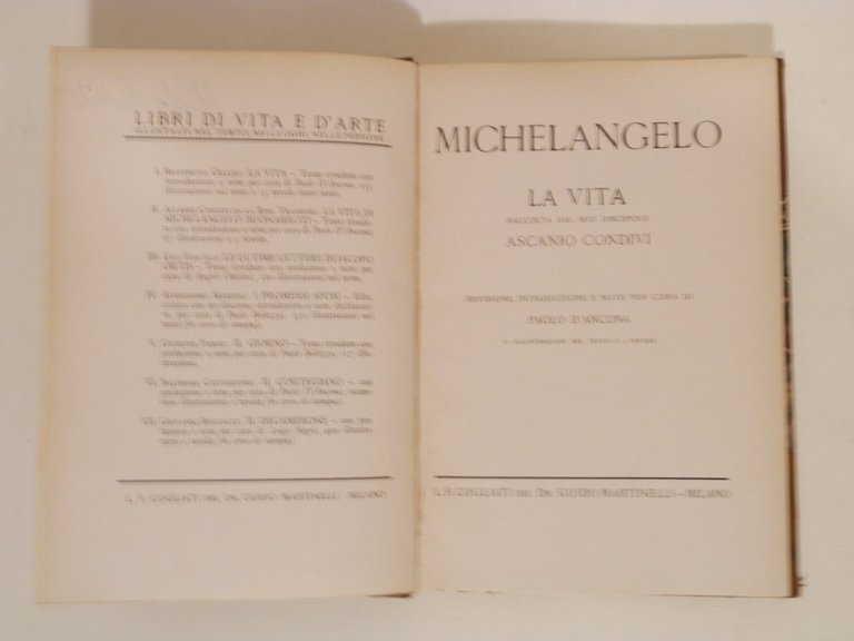 Michelangelo : la vita