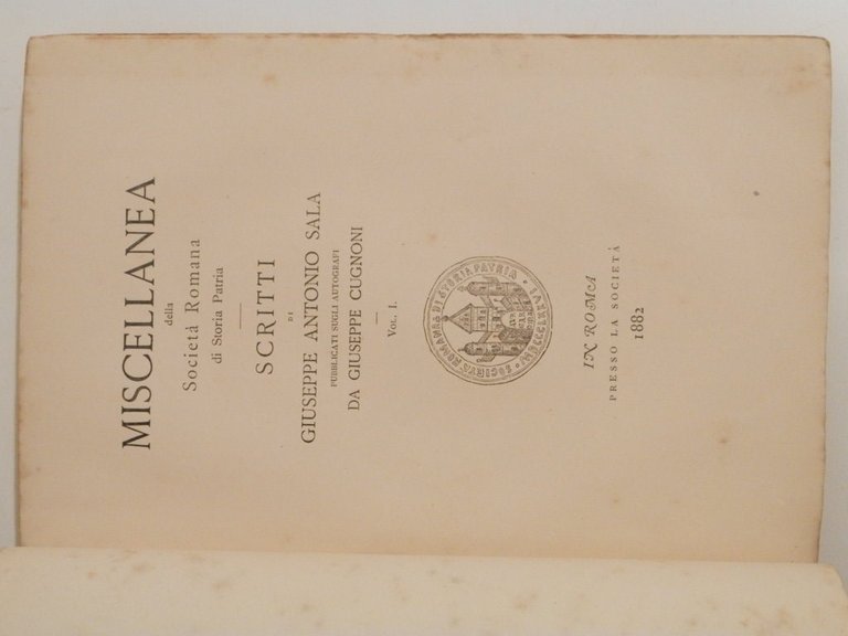 Miscellanea della R. Società Romana di Storia Patria. Scritti di …